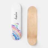 Farbenfrohe Rainbow Jaguar Skateboard (Vorderseite)