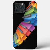 Farbenfrohe Rainbow Keyboard Musiker Case-Mate iPhone Hülle (Rückseite)