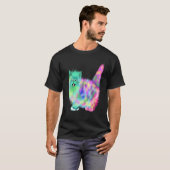Farbenfrohe Rainbow Kitten Tshirt (Vorne ganz)
