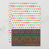 Farbenfrohe Rainbow-Liebe Herzt Moderne Sommerhoch Einladung (Vorne/Hinten)