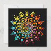 Farbenfrohe Rainbow Mandala Note Card Dankeskarte (Vorderseite)