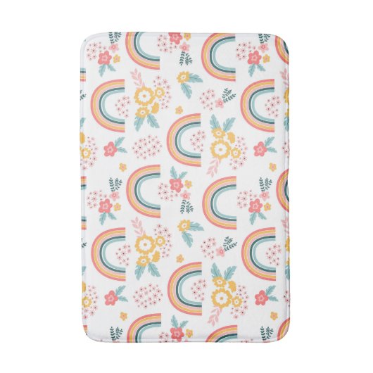 Farbenfrohe Rainbow-Muster Badematte (Vorderseite Vertikal)