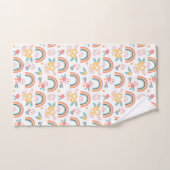 Farbenfrohe Rainbow-Muster Badhandtuch Set (Handtuch)