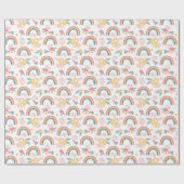Farbenfrohe Rainbow-Muster Geschenkpapier (Flach)