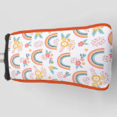 Farbenfrohe Rainbow-Muster Golf Headcover (Vorderseite)