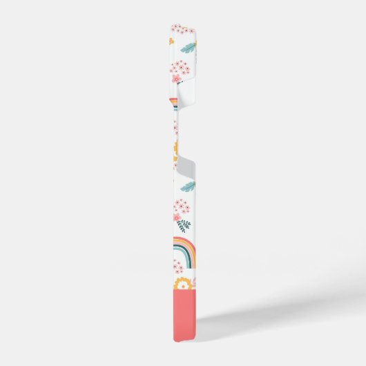Farbenfrohe Rainbow-Muster iPhone Hülle (Linke Seite)