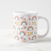 Farbenfrohe Rainbow-Muster Jumbo-Tasse (Rechts)