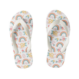 Farbenfrohe Rainbow-Muster Kinderbadesandalen