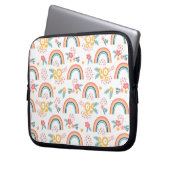 Farbenfrohe Rainbow-Muster Laptopschutzhülle (Vorderseite Links)