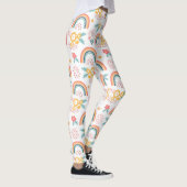 Farbenfrohe Rainbow-Muster Leggings (Rechts)