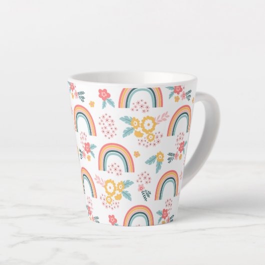 Farbenfrohe Rainbow-Muster Milchtasse (Rechte Ecke)
