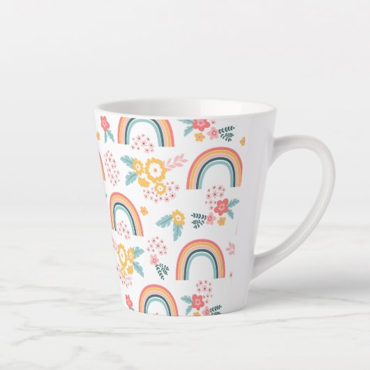 Farbenfrohe Rainbow-Muster Milchtasse (Rechts)