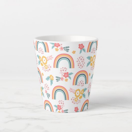 Farbenfrohe Rainbow-Muster Milchtasse (Vorderseite)