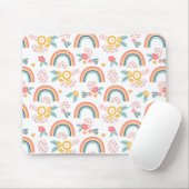 Farbenfrohe Rainbow-Muster Mousepad (Mit Mouse)
