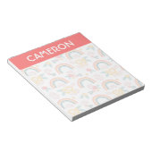 Farbenfrohe Rainbow-Muster Notizblock (angewinkelt)