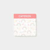 Farbenfrohe Rainbow-Muster Post-it Klebezettel (Vorderseite)