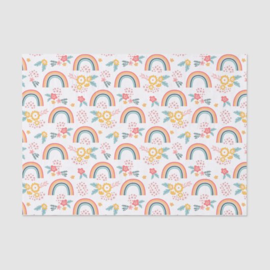 Farbenfrohe Rainbow-Muster Seidenpapier (Vorderseite)