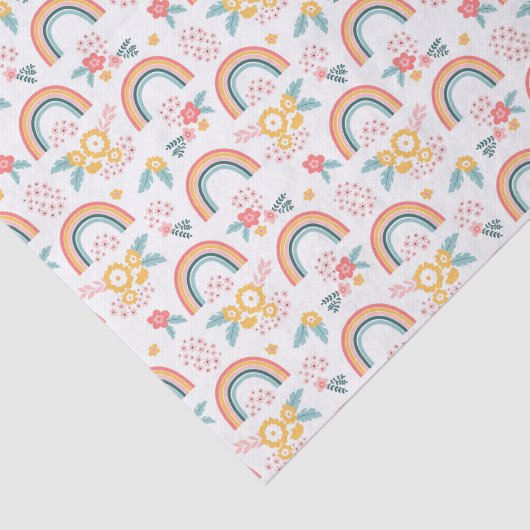 Farbenfrohe Rainbow-Muster Seidenpapier (Ausschnitt)