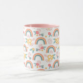 Farbenfrohe Rainbow-Muster Tasse (Zentrum)