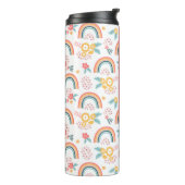 Farbenfrohe Rainbow-Muster Thermosbecher (Nach links gedreht)