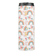 Farbenfrohe Rainbow-Muster Thermosbecher (Rückseite)
