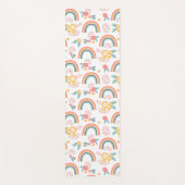 Farbenfrohe Rainbow-Muster Yogamatte (Vorderseite)