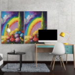 Farbenfrohe Rainbow Nature Scene Neo-Impressionism Leinwanddruck<br><div class="desc">Mit unserem atemberaubenden Leinwand-Druck mit einer atemberaubenden, farbenfrohen Regenbogenlandschaft mit Wasser, wird jeder Raum aufgeheizt! Dieser hochwertige Druck zeigt die Schönheit der Natur mit ihren lebhaften Farben und dem ruhigen Blick auf das Wasser. Dieser Leinenprint ist perfekt für Naturliebhaber und wird in jedem Raum als Gesprächsstarter dienen. Verpassen Sie nicht...</div>