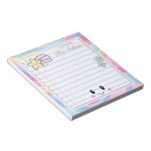 Farbenfrohe Rainbow Pastel Lehrer Wertschätzung Notizblock (angewinkelt)