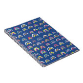 Farbenfrohe Rainbow Pattern Spiral Notebook Notizblock (Rechte Seite)