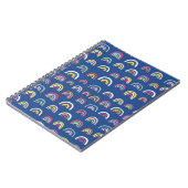 Farbenfrohe Rainbow Pattern Spiral Notebook Notizblock (Linke Seite)