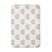 Farbenfrohe Rainbow Polka Dot Pattern Badematte (Vorderseite Vertikal)