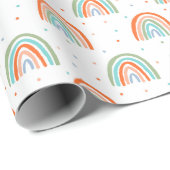 Farbenfrohe Rainbow Polka Dot Pattern Geschenkpapier (Rolleneckpunkt)