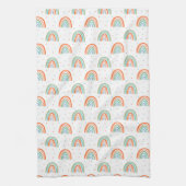 Farbenfrohe Rainbow Polka Dot Pattern Geschirrtuch (Vertikal)