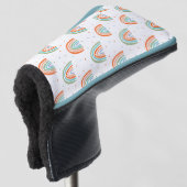 Farbenfrohe Rainbow Polka Dot Pattern Golf Headcover (3/4 Vorderseite)
