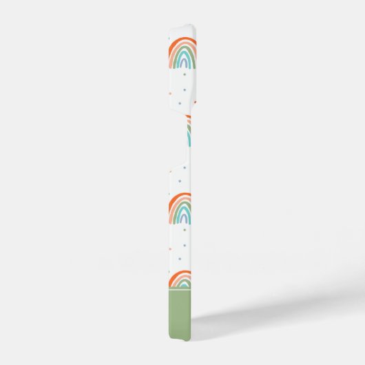 Farbenfrohe Rainbow Polka Dot Pattern iPhone Hülle (Rechte Seite)