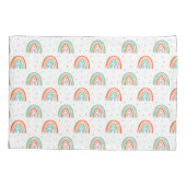 Farbenfrohe Rainbow Polka Dot Pattern Kissenbezug (Rückseite)