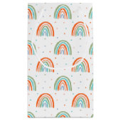 Farbenfrohe Rainbow Polka Dot Pattern Kleine Geschenktüte (Rückseite)