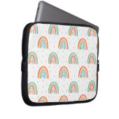 Farbenfrohe Rainbow Polka Dot Pattern Laptopschutzhülle (Vorne Rechts)