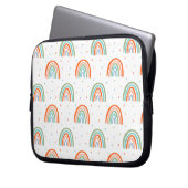Farbenfrohe Rainbow Polka Dot Pattern Laptopschutzhülle (Vorderseite Links)