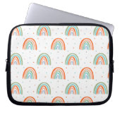 Farbenfrohe Rainbow Polka Dot Pattern Laptopschutzhülle (Vorderseite)