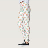 Farbenfrohe Rainbow Polka Dot Pattern Leggings (Links)
