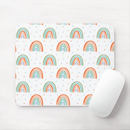 Farbenfrohe Rainbow Polka Dot Pattern Mousepad (Mit Mouse)