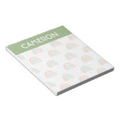 Farbenfrohe Rainbow Polka Dot Pattern Notizblock (angewinkelt)
