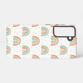 Farbenfrohe Rainbow Polka Dot Pattern Samsung Galaxy Hülle (Rückseite (Horizontal))