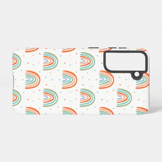 Farbenfrohe Rainbow Polka Dot Pattern Samsung Galaxy Hülle (Rückseite (Horizontal))