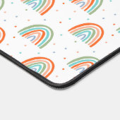 Farbenfrohe Rainbow Polka Dot Pattern Schreibtischunterlage (Ecke)