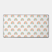 Farbenfrohe Rainbow Polka Dot Pattern Schreibtischunterlage (Vorderseite)