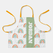 Farbenfrohe Rainbow Polka Dot Pattern Schürze (Vorderseite)