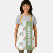 Farbenfrohe Rainbow Polka Dot Pattern Schürze (Insitu)