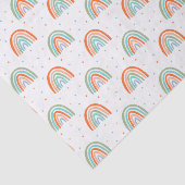 Farbenfrohe Rainbow Polka Dot Pattern Seidenpapier (Ausschnitt)